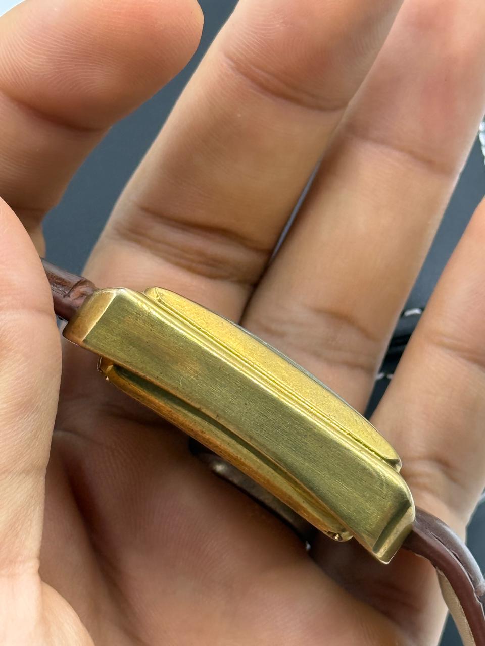 Rectangular Gold Vintage Automatic Watch For Men