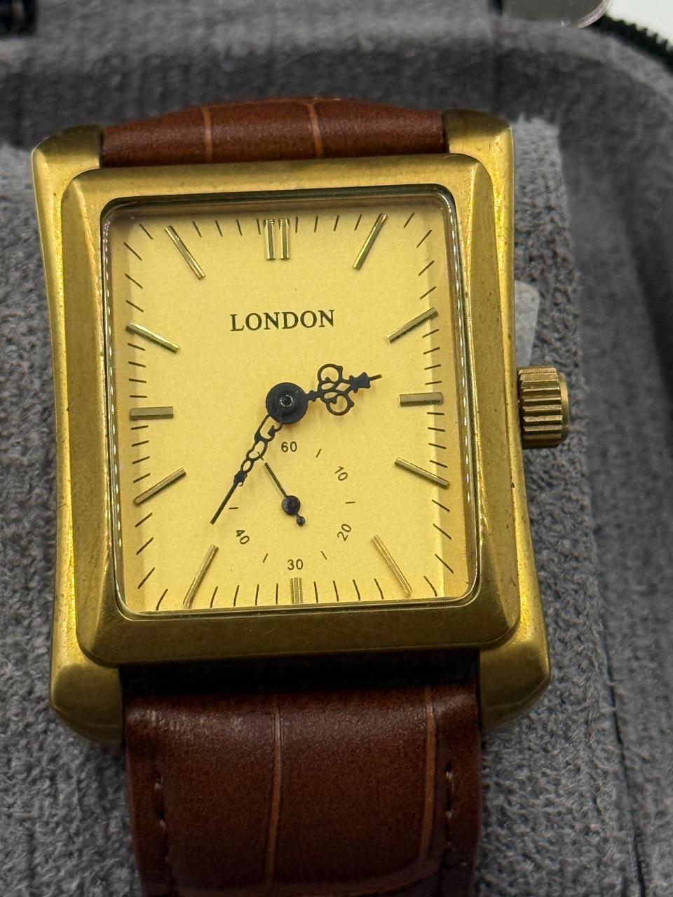 Rectangular Gold Vintage Automatic Watch For Men