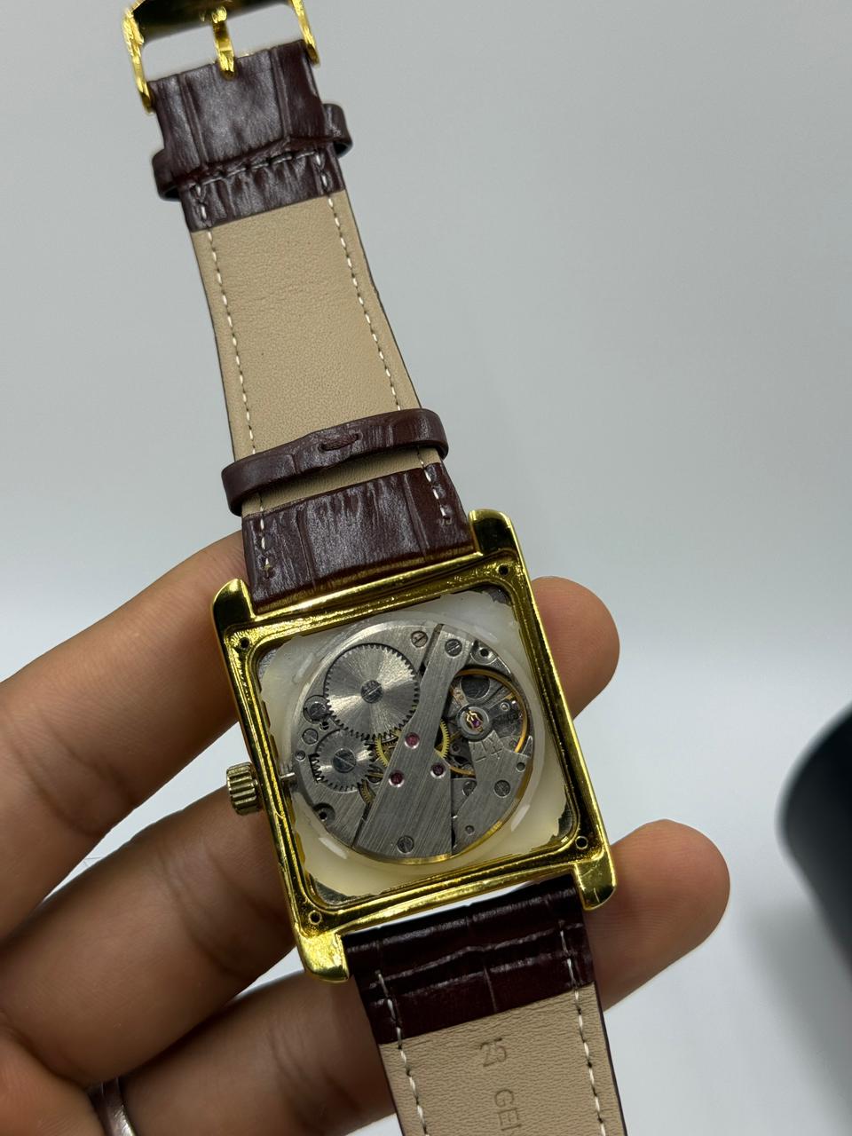 Square Gold Vintage Automatic Watch For Men