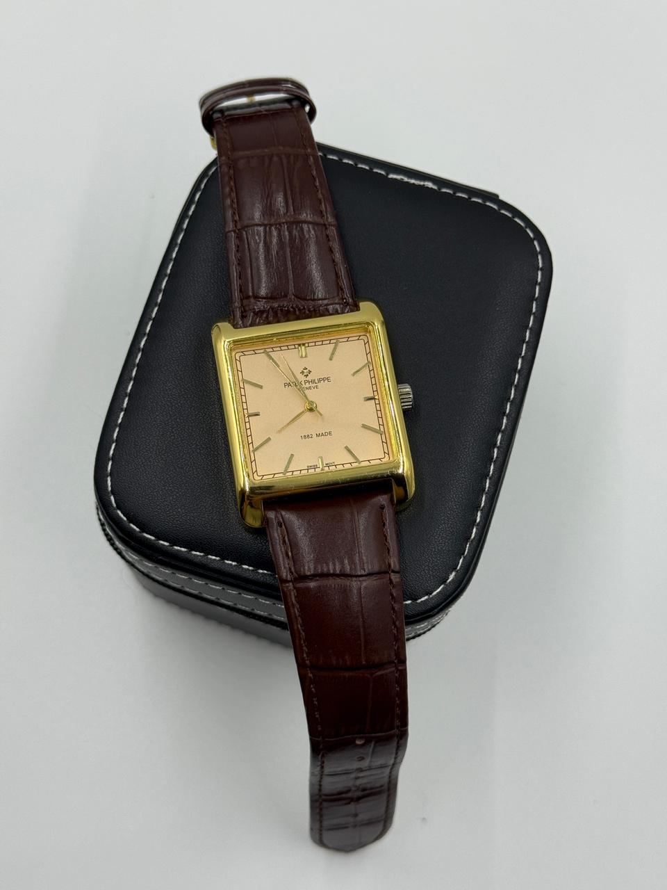 Square Gold Vintage Automatic Watch For Men