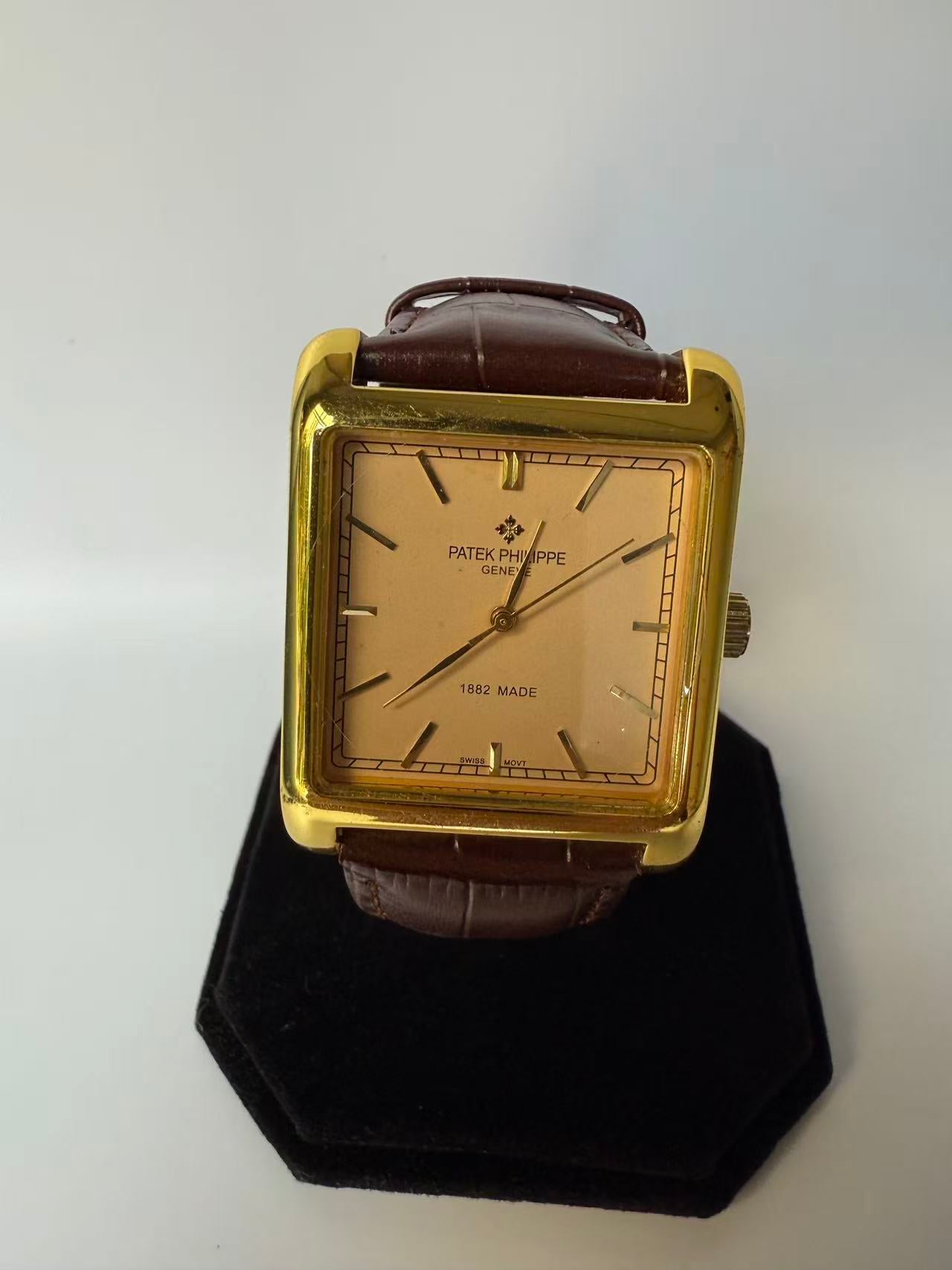 Square Gold Vintage Automatic Watch For Men