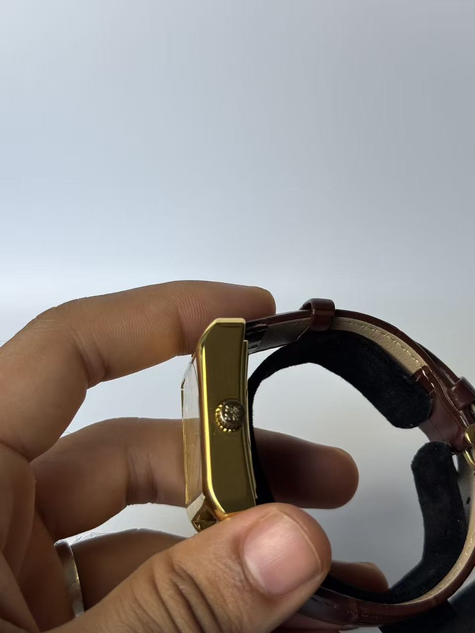 Square Gold Vintage Automatic Watch For Men