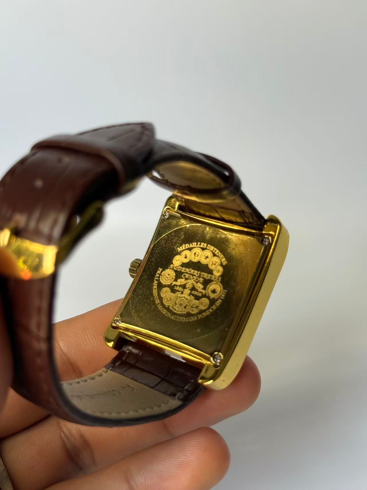 Square Gold Vintage Automatic Watch For Men