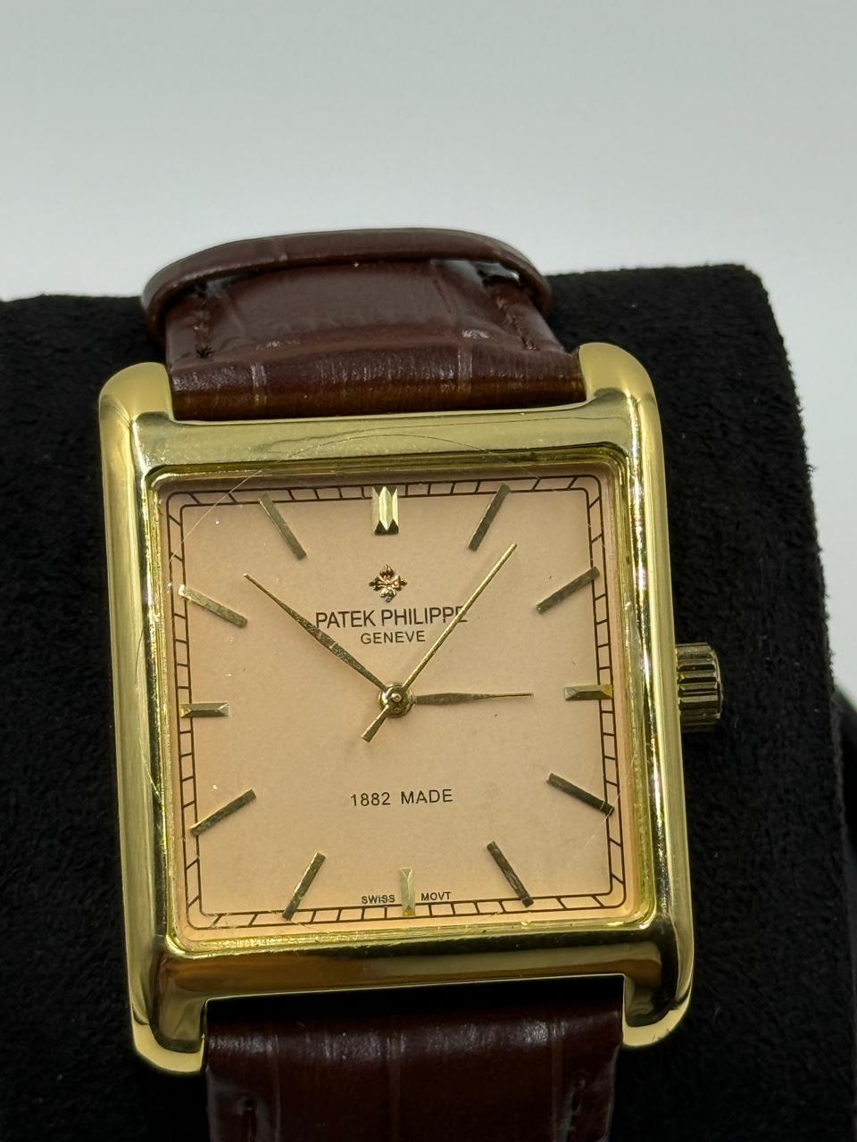 Square Gold Vintage Automatic Watch For Men