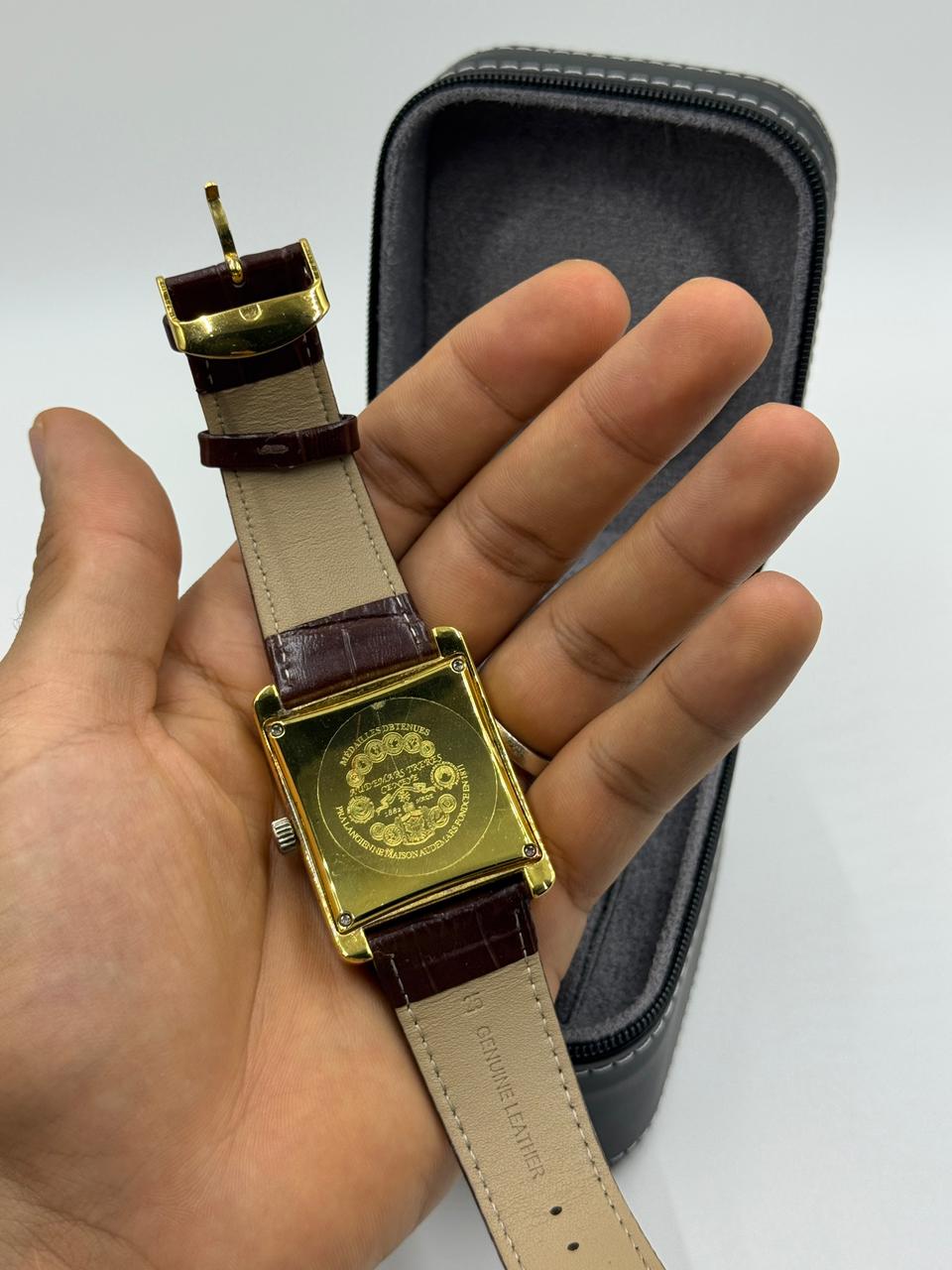 Square Gold Vintage Automatic Watch For Men